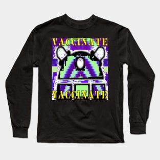 Vaccine Pandemic lockdown Robot by LowEndGraphics Long Sleeve T-Shirt